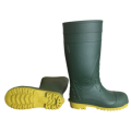 Black PVC safety boots rain boots steel head rubber sole non-slip waterproof anti-smashing anti-piercing